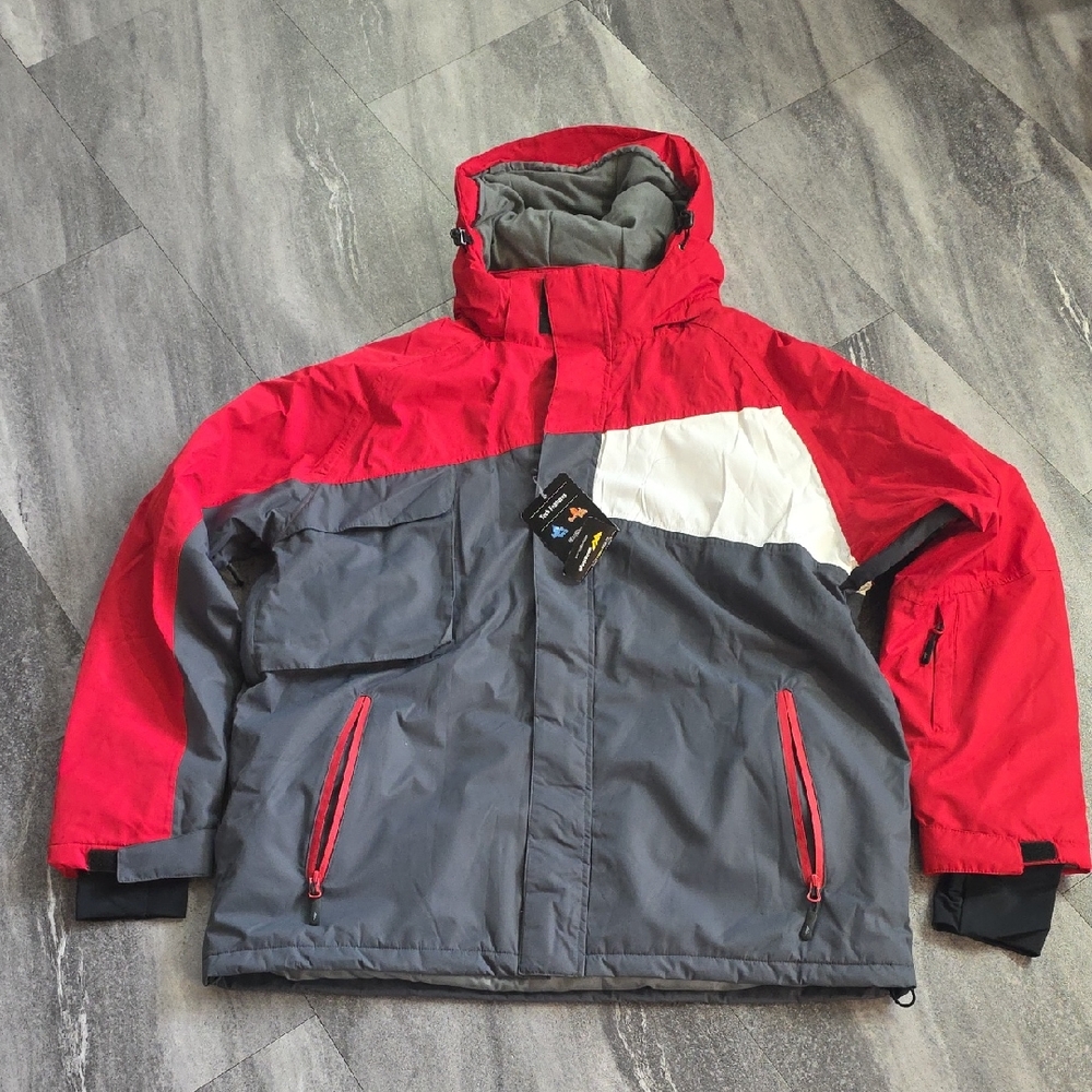 Stylish Red and Gray Performance Jacket